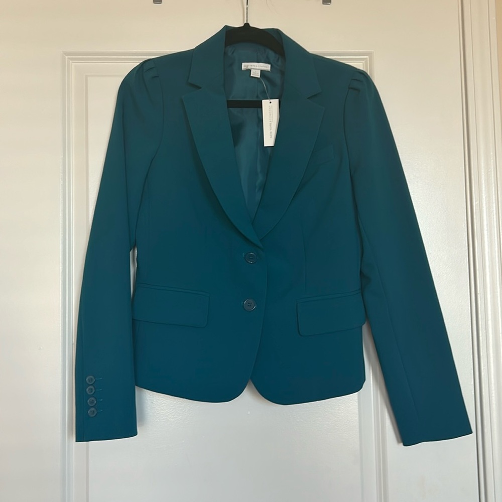 New York company size 6 darkish turquoise light blazer